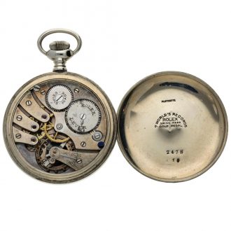 Swiss platinette open faced lever pocket watch Circa 1920 Swiss platinette open faced lever pocket watch Circa 1920