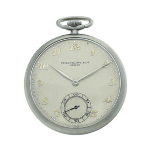 Swiss stainless steel open faced lever pocket watch Circa 1941