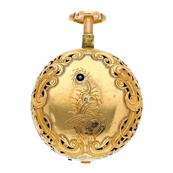 English gold pair cased half quarter repeating watch Circa 1760 English gold pair cased half quarter repeating watch Circa 1760