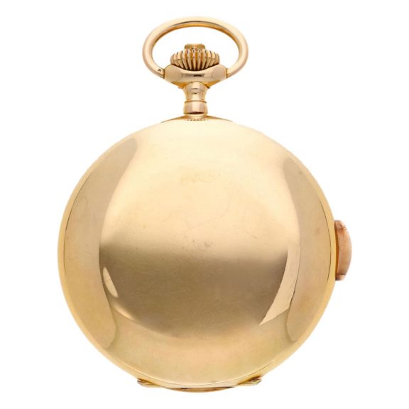 Swiss minute repeating full hunter automaton watch Circa 1915 Swiss minute repeating full hunter automaton watch Circa 1915
