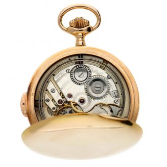 Swiss minute repeating full hunter automaton watch Circa 1915 Swiss minute repeating full hunter automaton watch Circa 1915