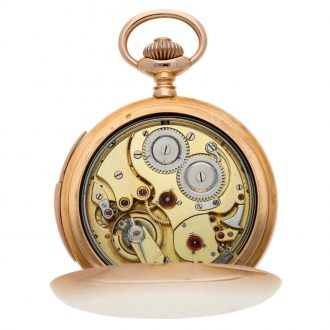 Swiss pink gold minute repeating pocket lever watch Circa 1880