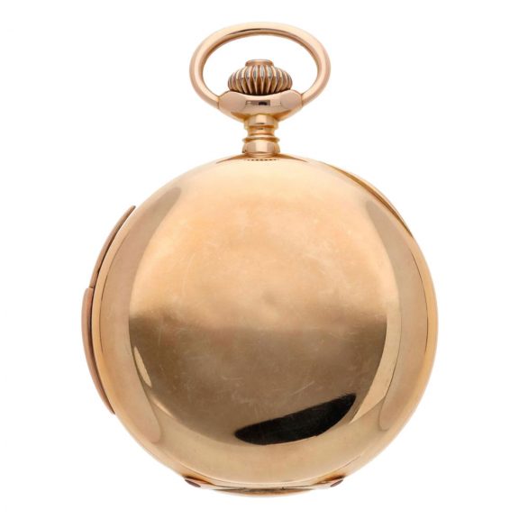 Swiss pink gold minute repeating pocket lever watch Circa 1880 Swiss pink gold minute repeating pocket lever watch Circa 1880