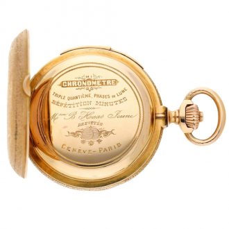 Swiss minute repeating annual calendar watch Circa 1900