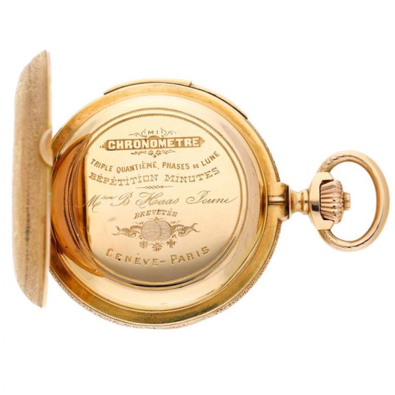 Swiss minute repeating annual calendar watch Circa 1900 Swiss minute repeating annual calendar watch Circa 1900