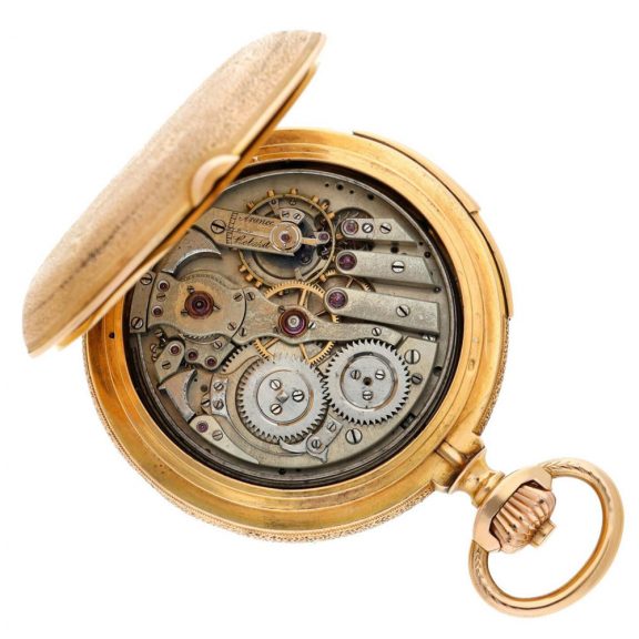 Swiss minute repeating annual calendar watch Circa 1900 Swiss minute repeating annual calendar watch Circa 1900