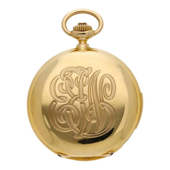 Swiss yellow gold five minute repeating pocket watch Circa 1887 Swiss yellow gold five minute repeating pocket watch Circa 1887