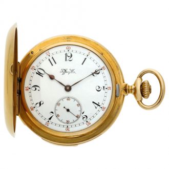 Swiss yellow gold five minute repeating pocket watch Circa 1887