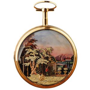 Swiss unique gold watch with musical movement Circa 1790
