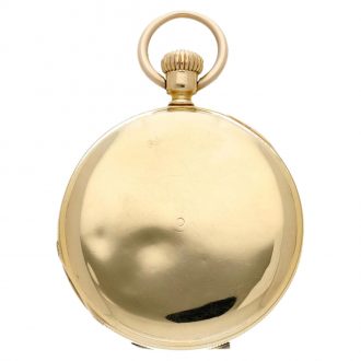Swiss 18K yellow gold hunting cased pocket watch Circa 1868