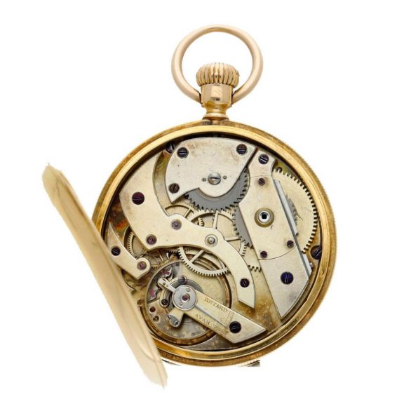 Swiss 18K yellow gold hunting cased pocket watch Circa 1868 Swiss 18K yellow gold hunting cased pocket watch Circa 1868
