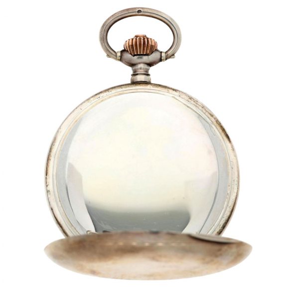 Swiss silver hunting cased pocket watch with braille indices Circa 1915 Swiss silver hunting cased pocket watch with braille indices Circa 1915