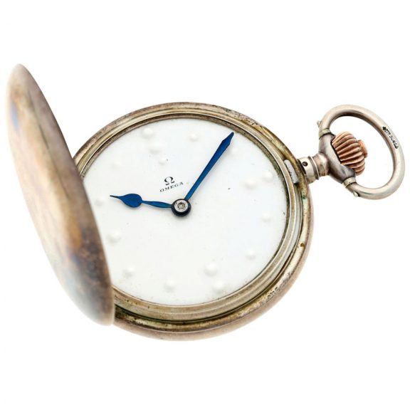 Swiss silver hunting cased pocket watch with braille indices Circa 1915 Swiss silver hunting cased pocket watch with braille indices Circa 1915