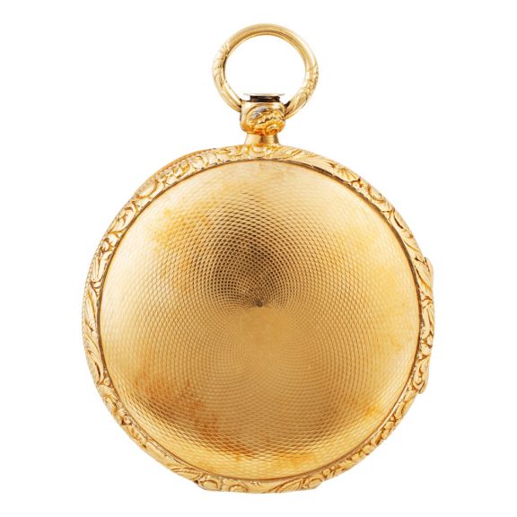 Swiss 18K yellow gold key wind lever pocket watch Circa 1841 Swiss 18K yellow gold key wind lever pocket watch Circa 1841
