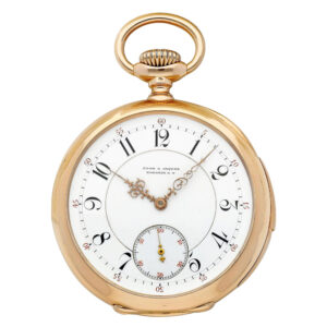 Swiss 18K pink gold minute repeating lever watch Circa 1892
