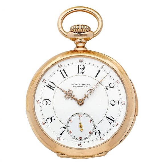 Swiss 18K pink gold minute repeating lever watch Circa 1892