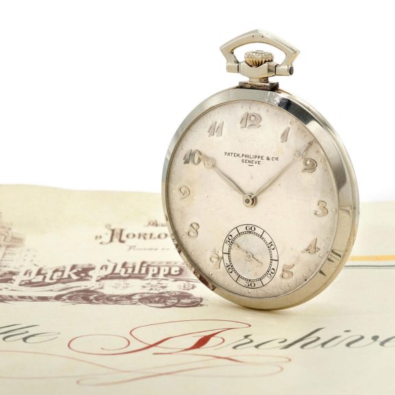 Swiss white gold open faced Murat style pocket watch Circa 1929 Swiss white gold open faced Murat style pocket watch Circa 1929