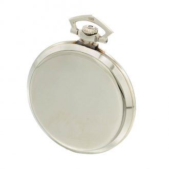 Swiss white gold open faced Murat style pocket watch Circa 1929