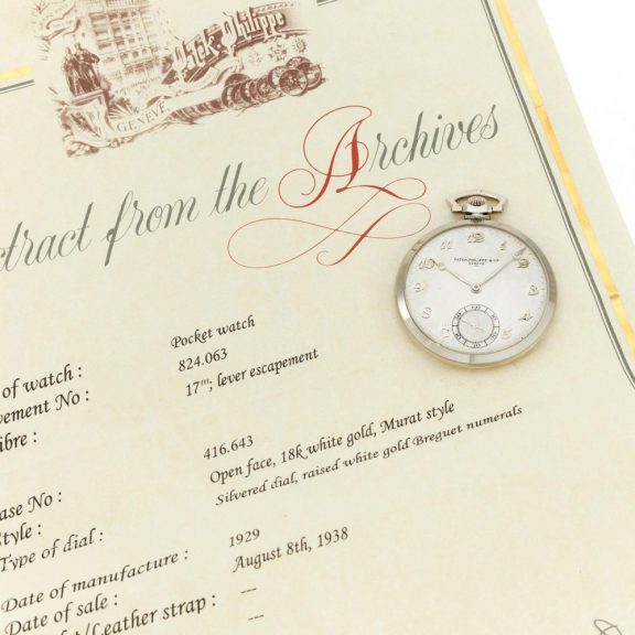 Swiss white gold open faced Murat style pocket watch Circa 1929 Swiss white gold open faced Murat style pocket watch Circa 1929