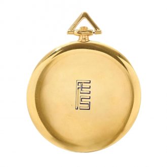 French 18K gold open faced keyless lever dress watch Circa 1930