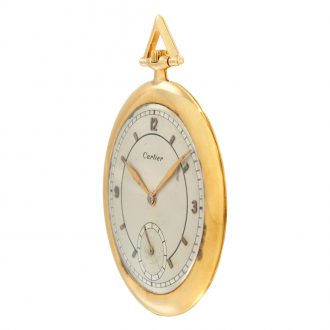 French 18K gold open faced keyless lever dress watch Circa 1930