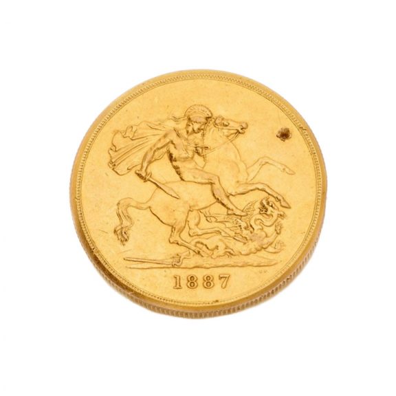 Swiss gold coin of 1887 fitted with concealed watch Circa 1940 Swiss gold coin of 1887 fitted with concealed watch Circa 1940