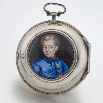 German verge watch with two enamel portraits Circa 1760 German verge watch with two enamel portraits Circa 1760