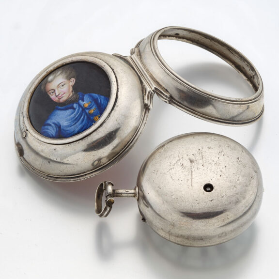 German verge watch with two enamel portraits Circa 1760 German verge watch with two enamel portraits Circa 1760