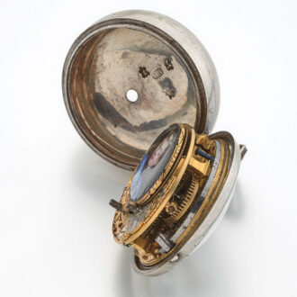 German verge watch with two enamel portraits Circa 1760 German verge watch with two enamel portraits Circa 1760