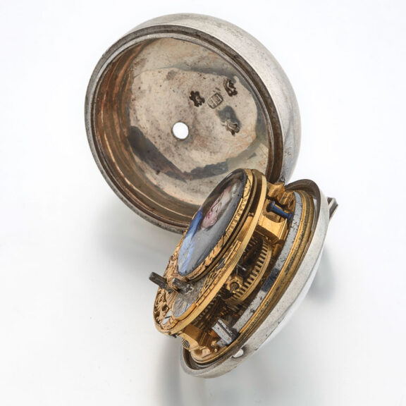 German verge watch with two enamel portraits Circa 1760 German verge watch with two enamel portraits Circa 1760
