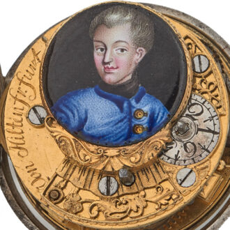 German verge watch with two enamel portraits Circa 1760 German verge watch with two enamel portraits Circa 1760