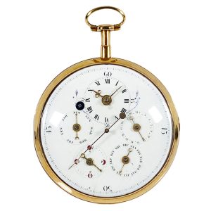 English watch with full calendar and centre seconds Circa 1800