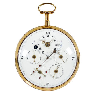 English watch with full calendar and centre seconds Circa 1800