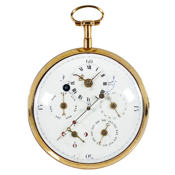 English watch with full calendar and centre seconds Circa 1800