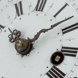 An early enamel verge pocket watch in a silver case Circa 1700 An early enamel verge pocket watch in a silver case Circa 1700