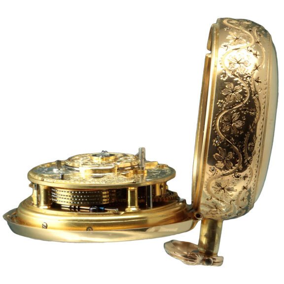 English gold quarter repeater verge watch Circa 1787 English gold quarter repeater verge watch Circa 1787
