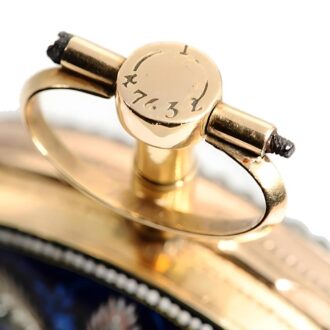 Swiss gold, enamel and diamond set verge watch Circa 1820