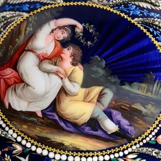Swiss gold, enamel and diamond set verge watch Circa 1820