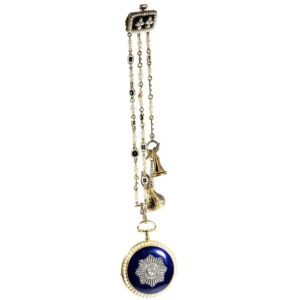 English verge pocket watch with matching chatelaine Circa 1780
