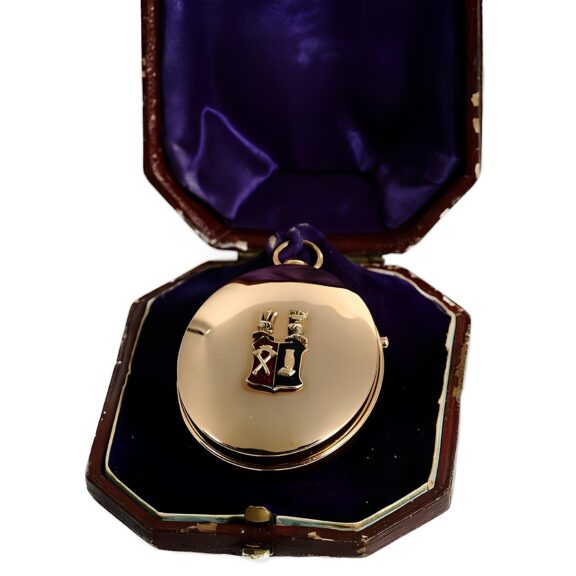 Swiss lady's oval pendant watch with original box Circa 1800