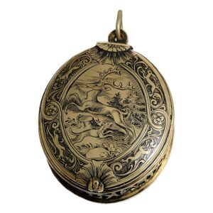 French oval Historism-style pendant pocket watch Circa 1880