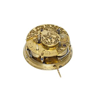 English silver repousse rococo quarter repeater Circa 1740