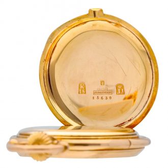 Danish gold minute repeating lever pocket watch Circa 1890 Danish gold minute repeating lever pocket watch Circa 1890