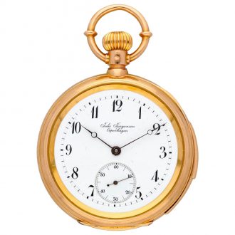 Danish gold minute repeating lever pocket watch Circa 1890