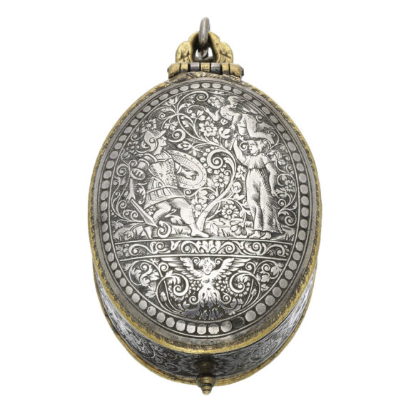 French silver and gilt verge, sundial and compass Circa 1630