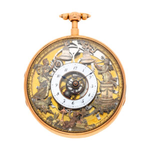 Swiss gold repeating automaton with jacquemarts Circa 1830