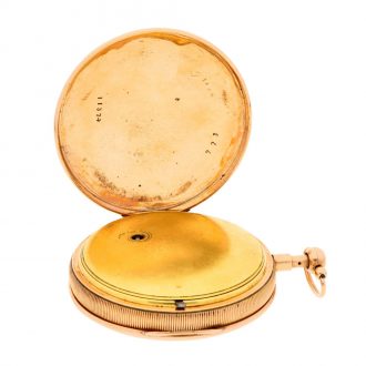 Swiss gold repeating automaton with jacquemarts Circa 1830 Swiss gold repeating automaton with jacquemarts Circa 1830