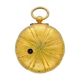 Early French gilt brass verge pendant watch Circa 1640
