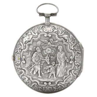 Dutch silver pair cased repoussé pocket watch Circa 1700