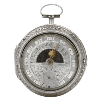 Dutch silver pair cased repoussé pocket watch Circa 1700